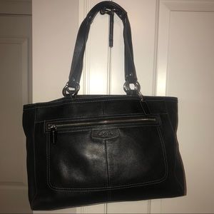 Coach Black Leather Shoulder Bag